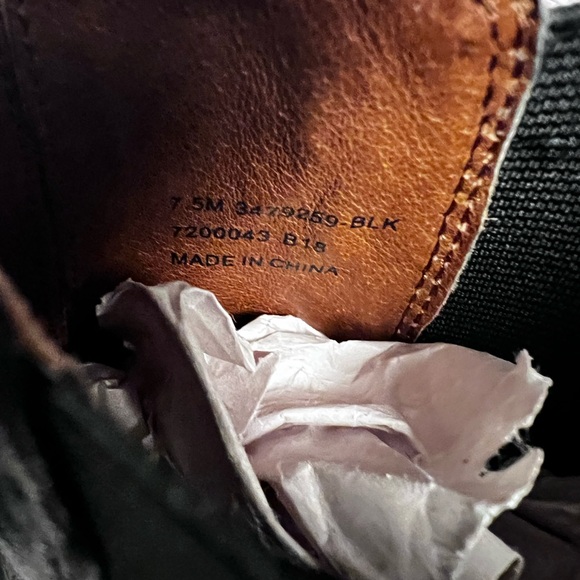 Frye Boots 7.5 Black Leather Pull On Booties Moto Classic Cottagecore Boho - Picture 12 of 12